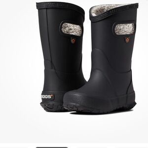 Bogs boots plush rain/ snow Like new youth 6 black unisex